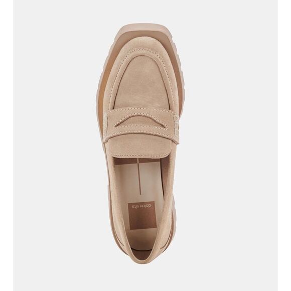 Dolce Vita Shoes - DOLCE VITA Elias Lug Loafers in Dune Suede Size 9 Capsule Neutral Beige Preowned